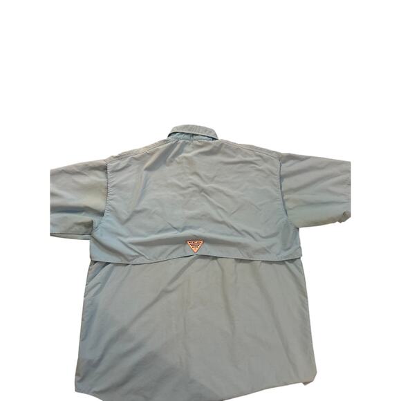 Columbia PFG Shirt Mens XL Blue Button Down Vented Short Sleeve Outdoors Fishing - Picture 4 of 5